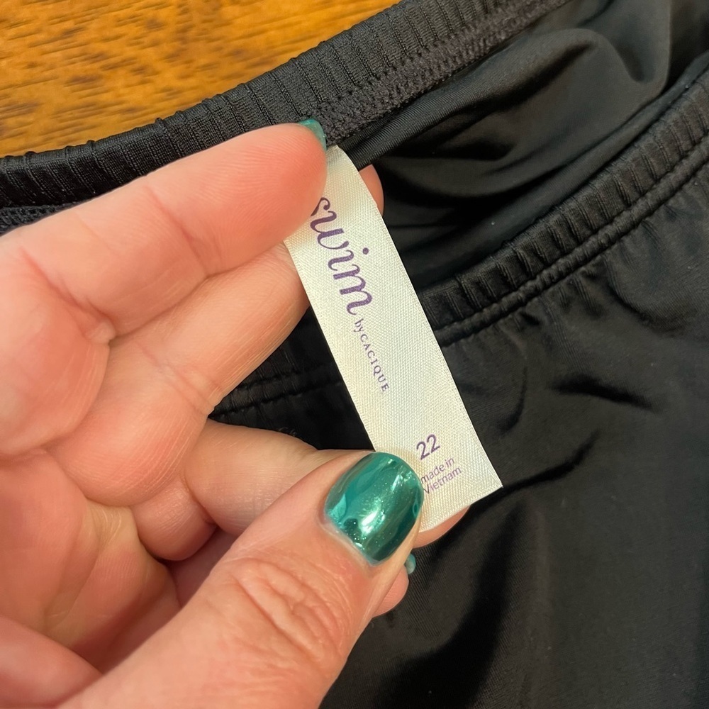 Swim by Cacique black swim skirt size 22 - Picture 3 of 6